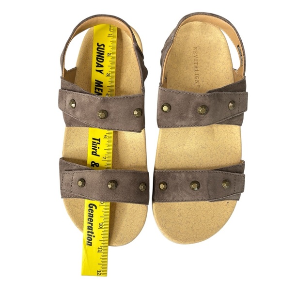 REVITALIGN Orthotic Terra Wedge Sandal Sz 9.5 Comfort Adjustable Slingback Brown - Picture 10 of 16